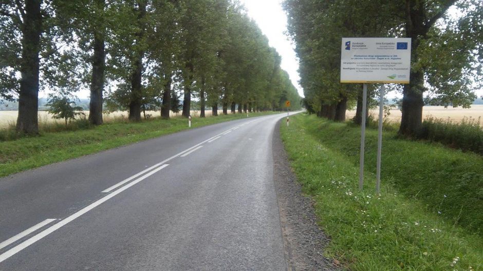 Zdjęcie przebudowa drogi wojewódzkiej nr 296 na odcinku Kożuchów-Żagań w m. Stypułów