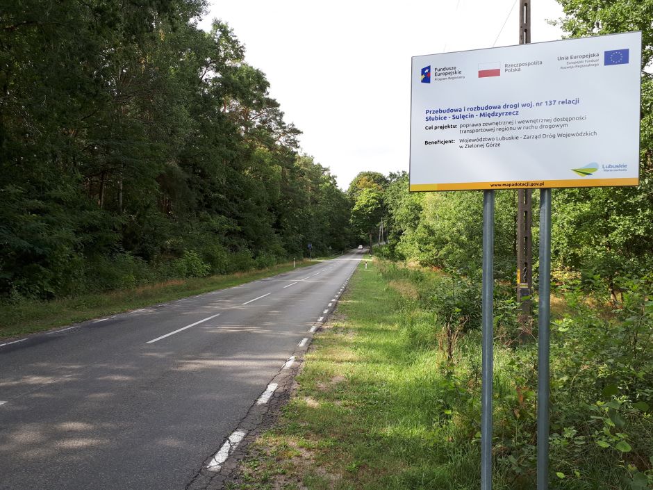 Zdjęcie przebudowa i rozbudowa drogi woj. nr 137 relacji Słubice - Sulęcin – Międzyrzecz
