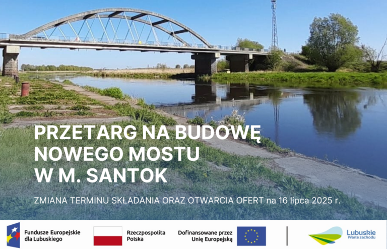 Przetarg: Budowa nowego mostu w Santoku na DW 158